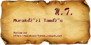 Muraközi Tamás névjegykártya
